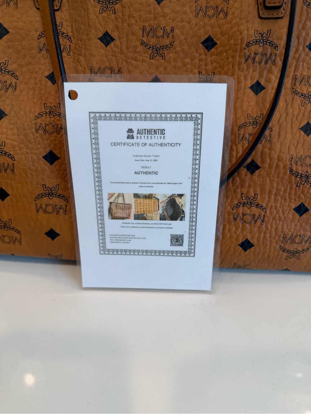 MCM Cognac Visetos Heritage Tote Bag - Picture 2 of 12